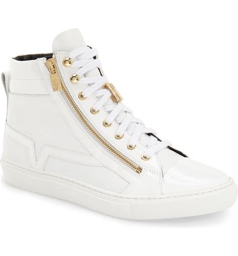 versace sneakers man|Versace zipped high top sneakers.